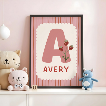 Personalized Custom Name Cartoon Canvas Print