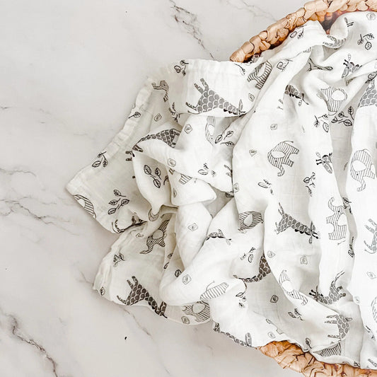 Muslin Blanket - 2 Layers Cotton Swaddle - Just Kidding Store