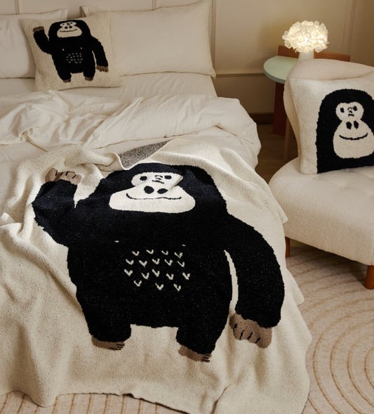 Fluffy Gorilla Throw Blanket - Just Kidding Store