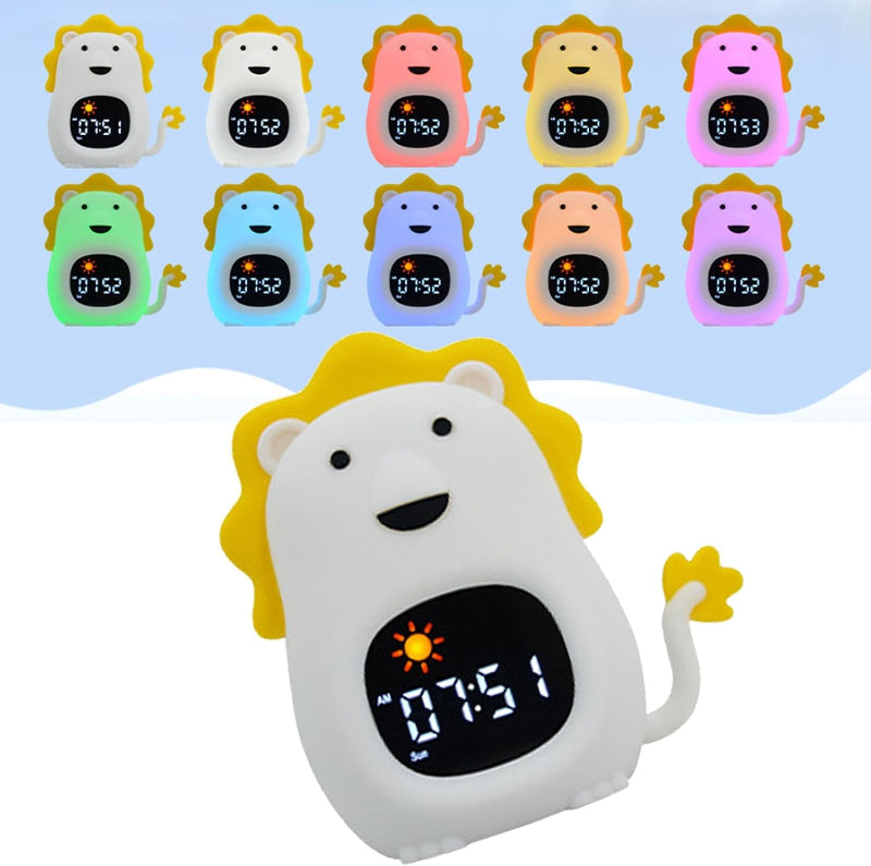 Lion Alarm Clock Touch Control Night Light - Just Kidding Store