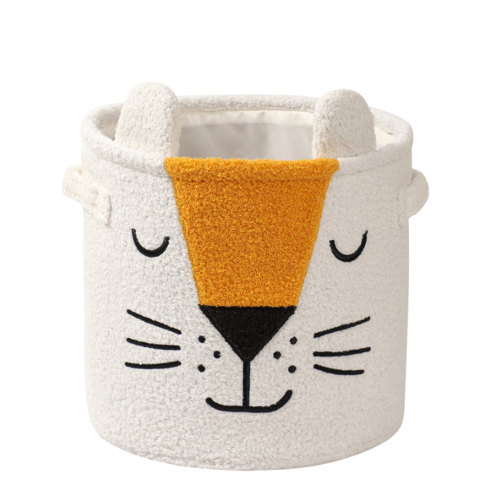 Fluffy Lion Toy Storage Basket - Just  Kidding Store