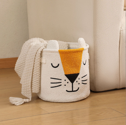 Fluffy Lion Toy Storage Basket - Just  Kidding Store