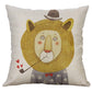 Kids Animal Cushion Cover - Panda, Lion, Bear - Just Kidding Store