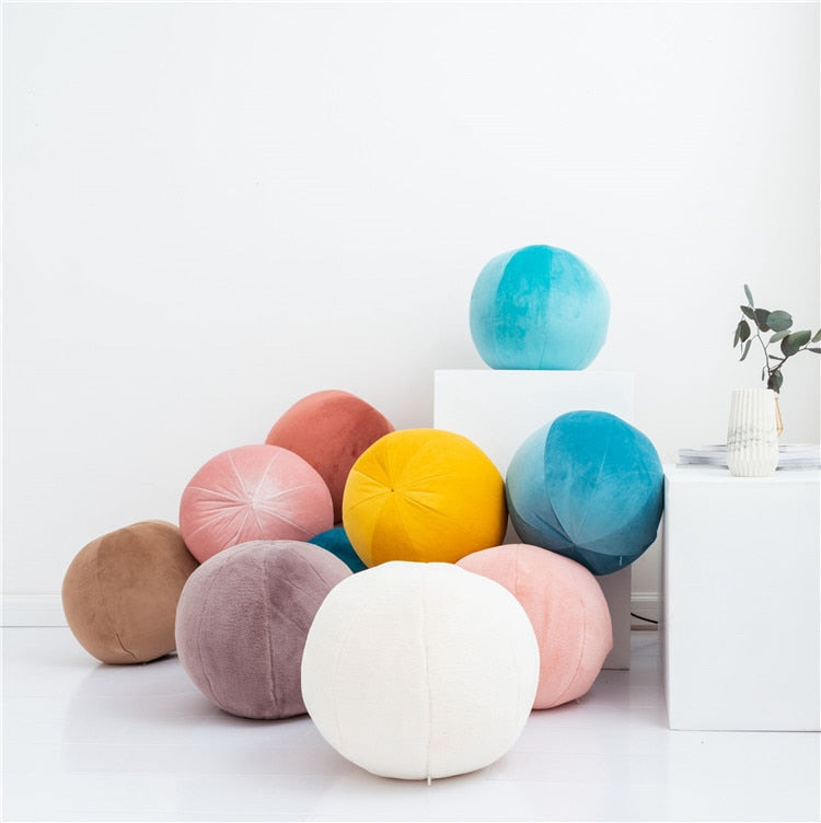 Ball Velvet Cushion - Round Pillow - Just Kidding Store