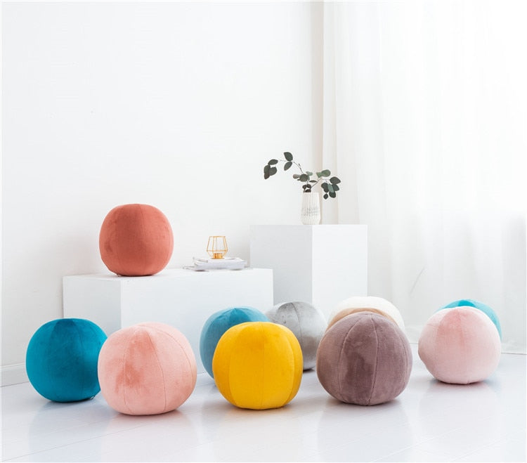 Ball Velvet Cushion - Round Pillow - Just Kidding Store