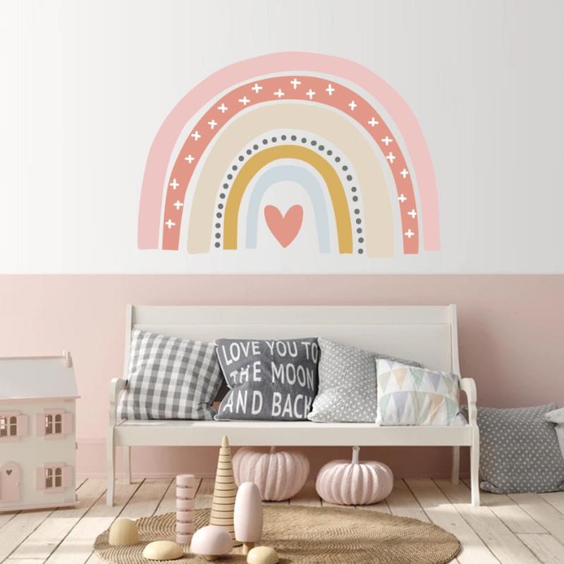 Rainbow Hearts Wall Stickers - Just Kidding Store