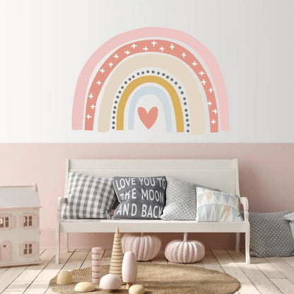 Rainbow Hearts Wall Stickers - Just Kidding Store