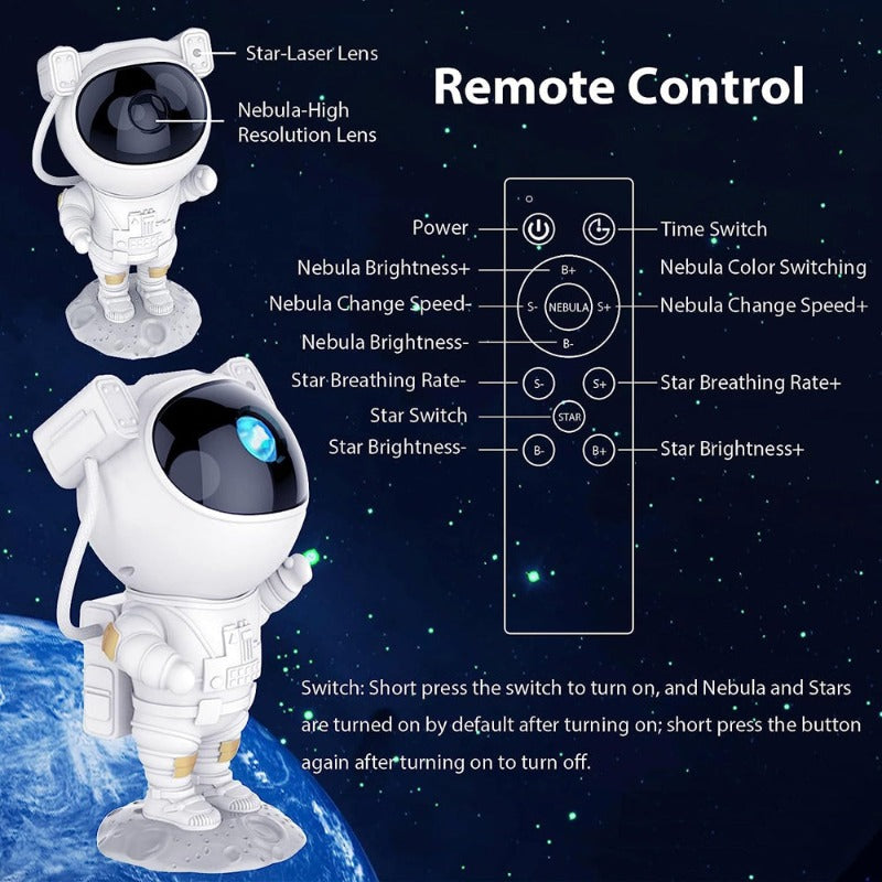 Astronaut Galaxy Projector - Night Light - Just Kidding Store