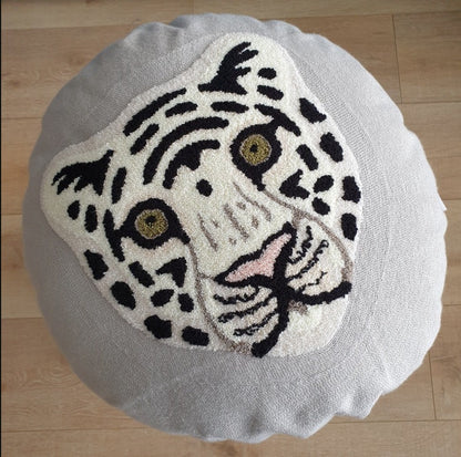 Wild Cats Embroidered Cushion Cover - Just Kidding Store