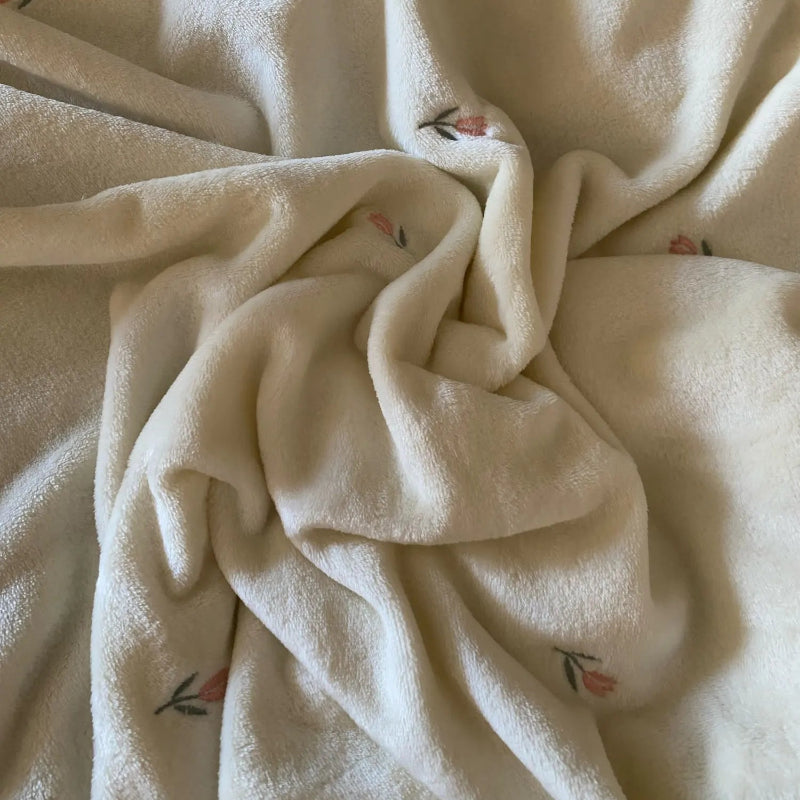 Embroidered Polar Fleece Baby Children Blanket - Just Kidding Store