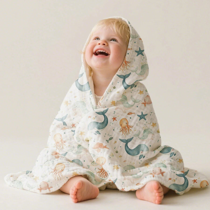 6 Layers Soft Cotton Muslin Swaddle Blanket  - Just Kidding Store