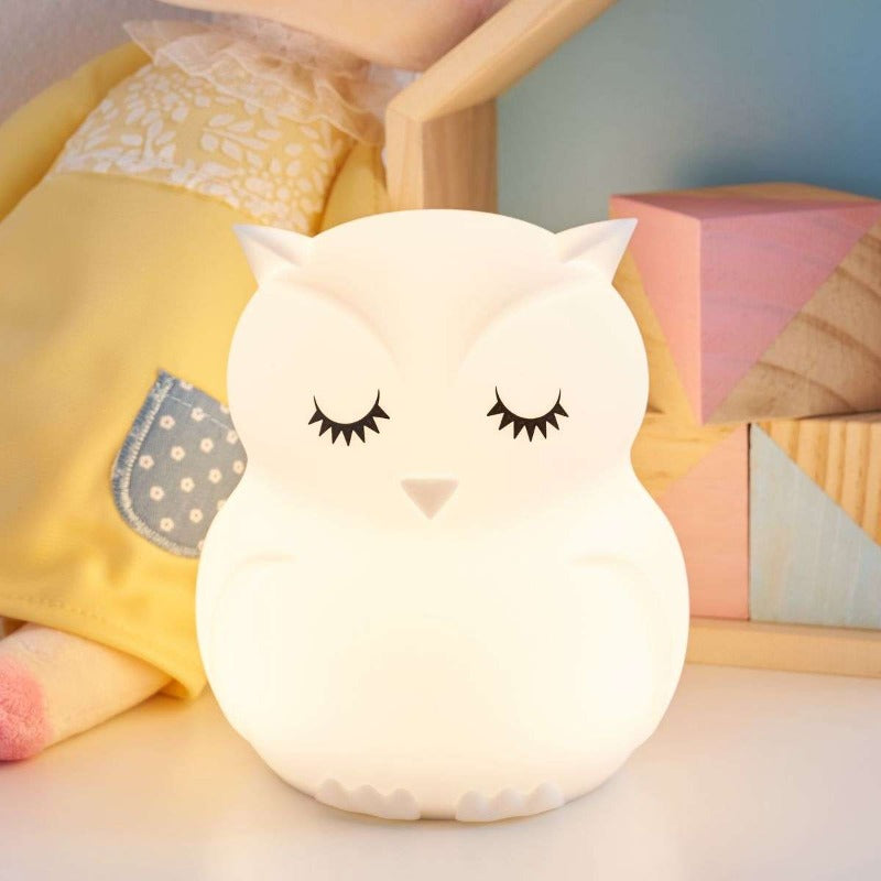 Owl Night Light - Kids Tap Control Color Changing Lamp - Just Kidding Store