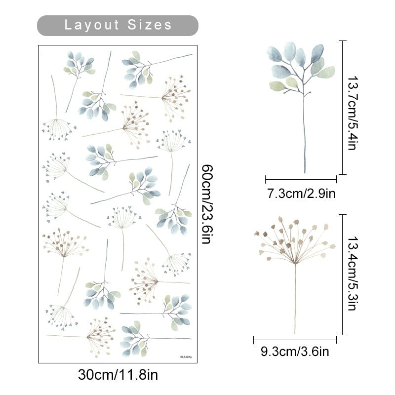 Botanic Flowers Wall Decals - Just Kidding Store