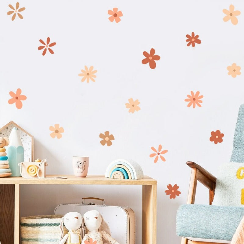 Boho Daisy Nursery Floral Wall Stickers - Just Kidding Store
