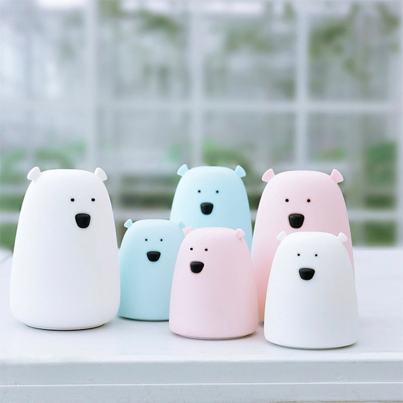 Bear Night Light - Tap Control Nursery Color Changing Lamp - Just Kidding Store