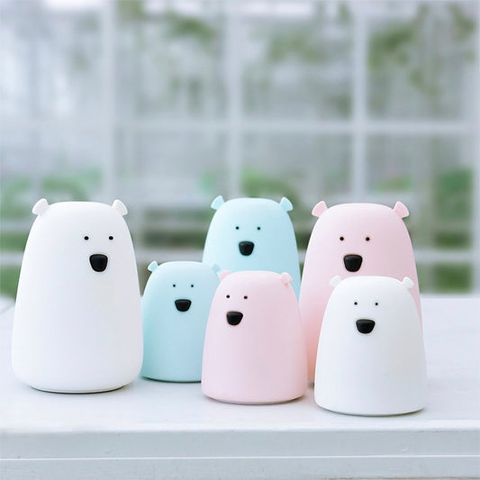 Bear Night Light - Tap Control Nursery Color Changing Lamp - Just Kidding Store