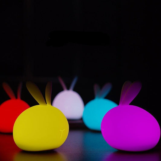 Bunny Night Light - Silicone Rabbit Kids Light  - Just Kidding Store 