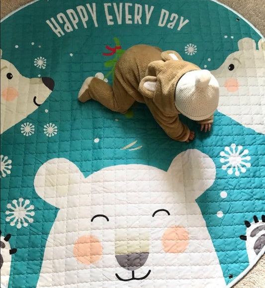 Activity Play Mat - Baby Kids Toy Storage Bag - Polar Bears - Just Kidding Store