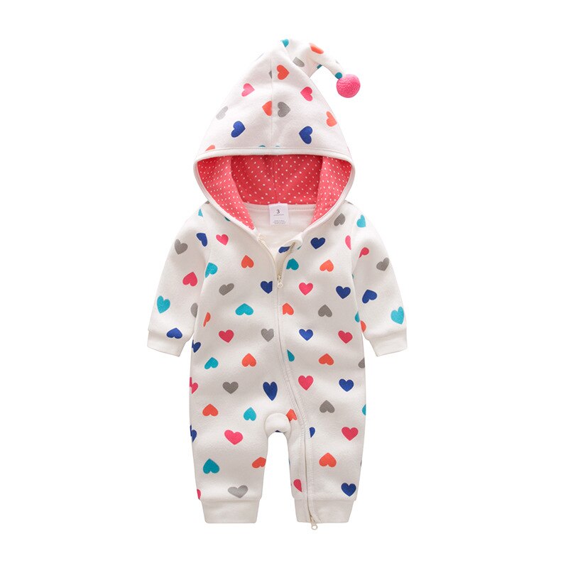 Baby Hooded Romper - Zipper Jumpsuit - Just Kidding Store