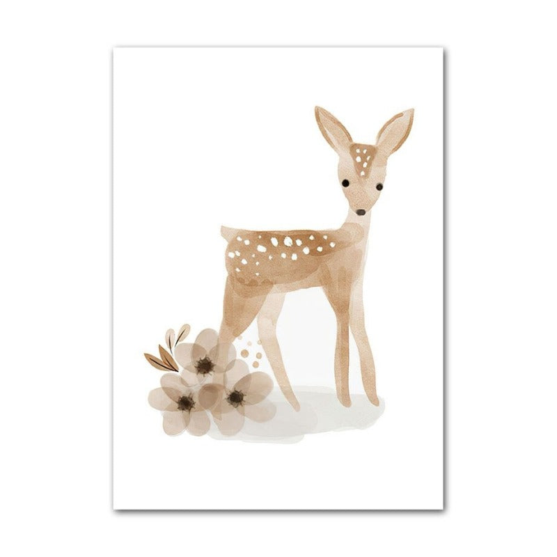 Boho Woodland Nursery Children Canvas Prints - Just Kidding Store