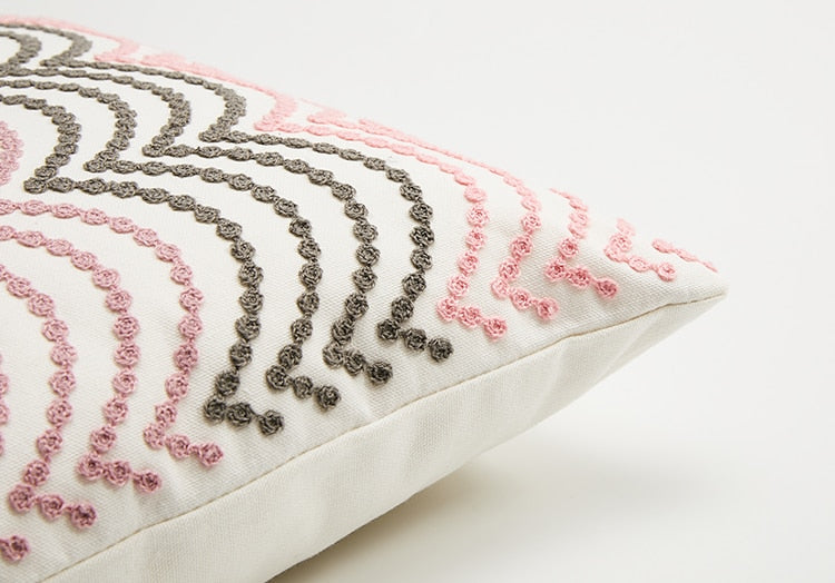 Floral Embroidery Cushion Cover - Just Kidding Store