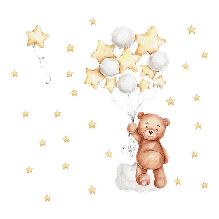 Up Up And Away Balloon Bear Decal - Just Kidding Store