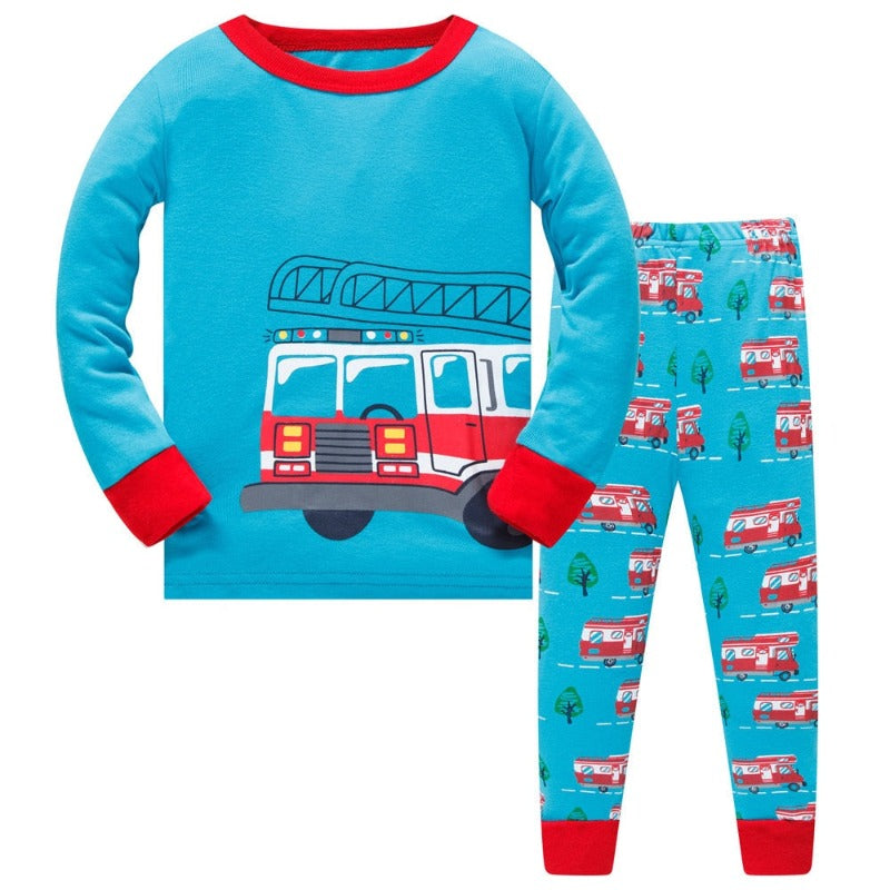 Fire Brigade Childrens Pajama Set - Just Kidding Store