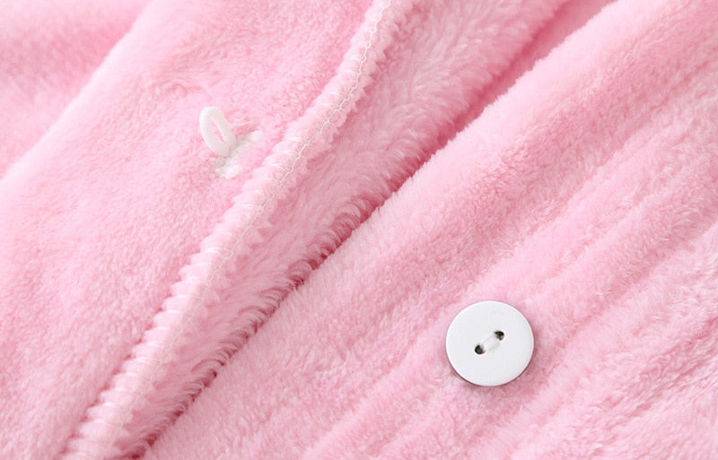 Plush Hooded Bathrobe - Kids Fleece Nightgown - Duck - Just Kidding Store