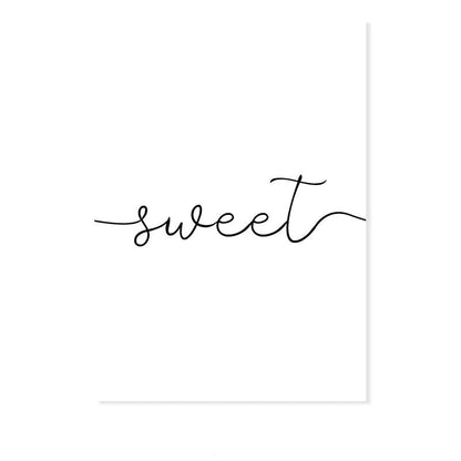 Sweet Dreams Nordic Minimalist Canvas Prints - Just Kidding Store
