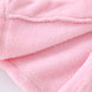 Plush Hooded Bathrobe - Kids Fleece Nightgown - Strawberry - Just Kidding Store