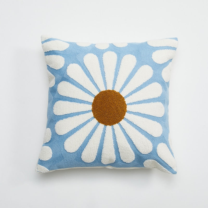 Floral Embroidery Cushion Cover - Just Kidding Store
