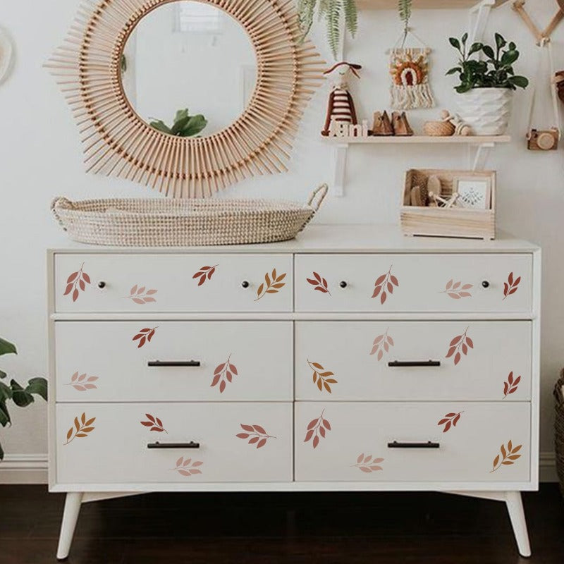 Boho Botanical Leaves Wall Sticker - Just Kidding Store