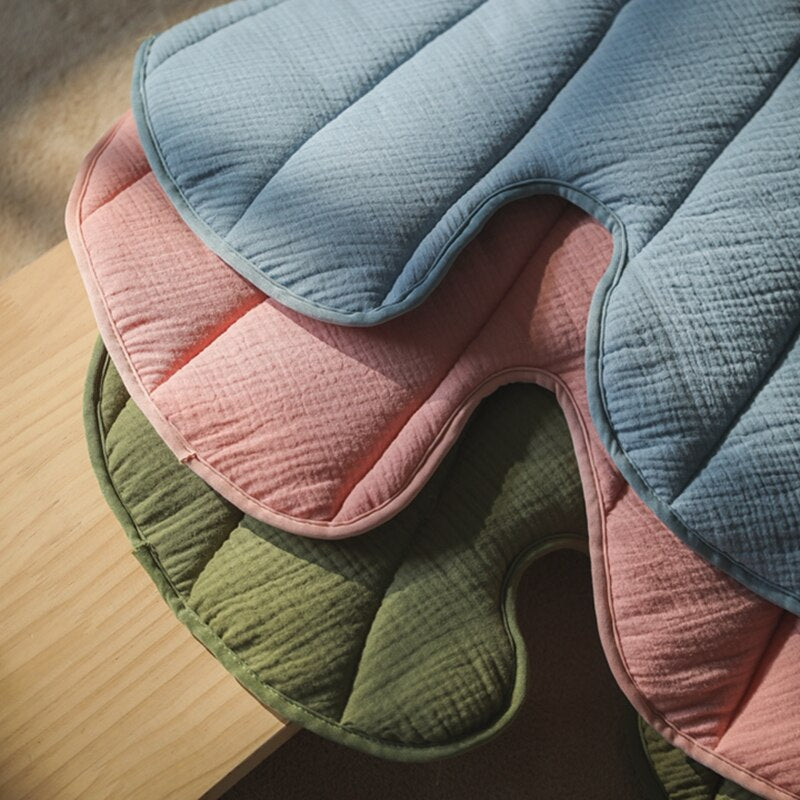 Oak Leaf Play Mat - Blue, Green, Dusty Pink - Just Kidding Store