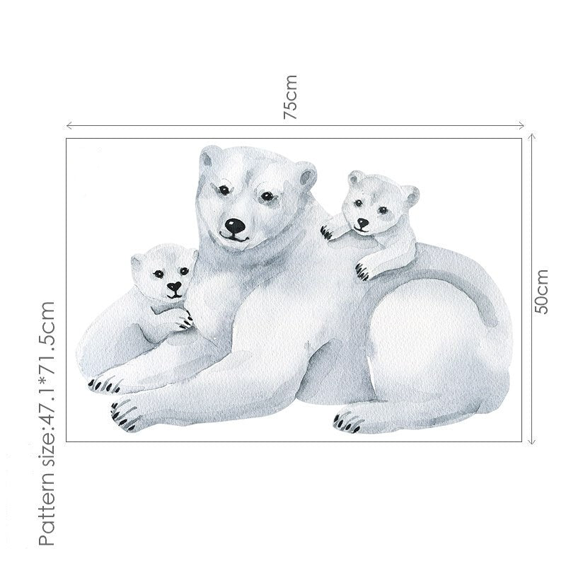 Watercolour Artic Animals Wall Decal - Just Kidding Store
