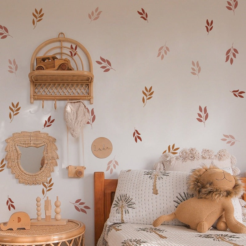 Boho Botanical Leaves Wall Sticker - Just Kidding Store