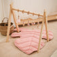 Oak Leaf Play Mat - Blue, Green, Dusty Pink - Just Kidding Store