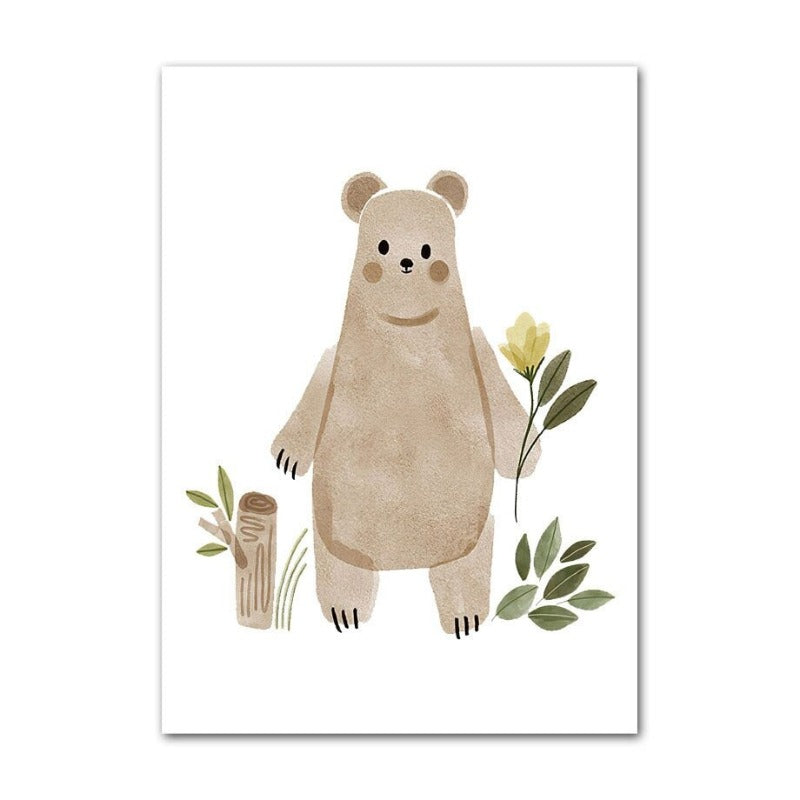 Boho Woodland Nursery Children Canvas Prints - Just Kidding Store