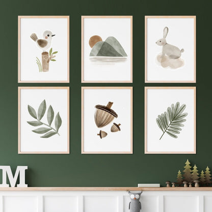 Boho Woodland Nursery Children Canvas Prints - Just Kidding Store