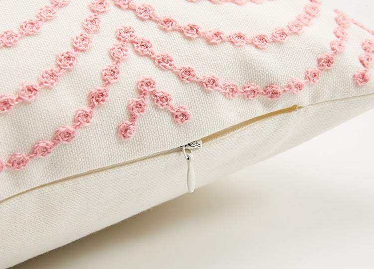 Floral Embroidery Cushion Cover - Just Kidding Store