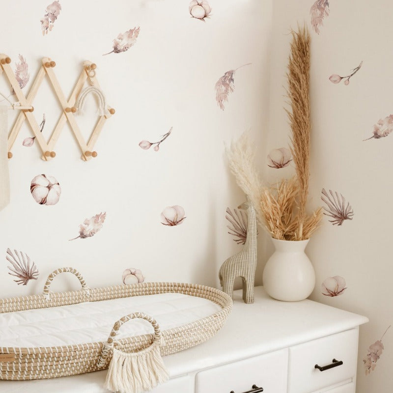 Boho Flowers Nursery Wall Sticker - Just Kidding Store