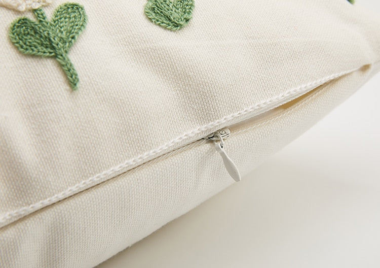 Floral Embroidery Cushion Cover - Just Kidding Store