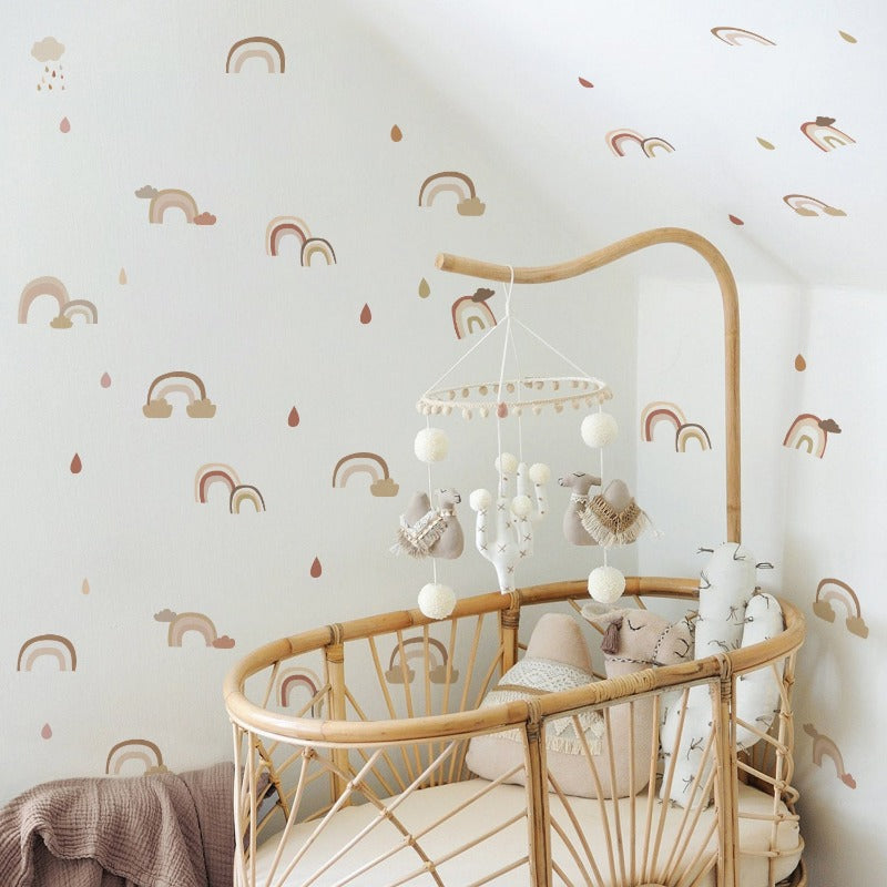 Boho Unicorn Clouds Rainbow Nursery Children Wall Stickers - Just Kidding Store
