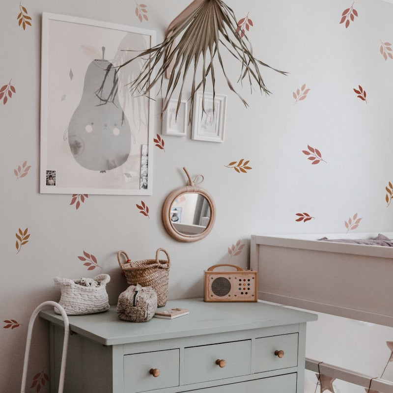 Boho Botanical Leaves Wall Sticker - Just Kidding Store