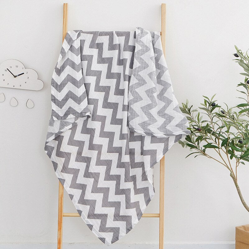 Monochrome Collection Muslin Blankets - Cotton Swaddle - Just Kidding Store