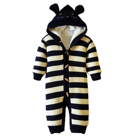 Knit Winter Sherpa Baby Toddler Infant Romper - Just Kidding Store