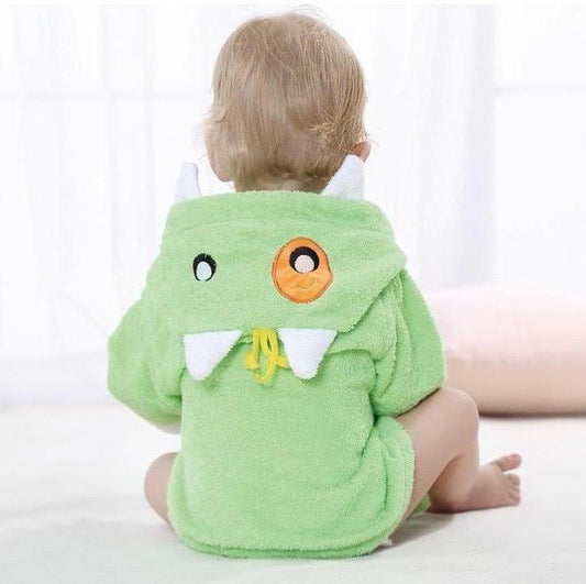 Baby Terry Spa Robe Green Monster - Just Kidding