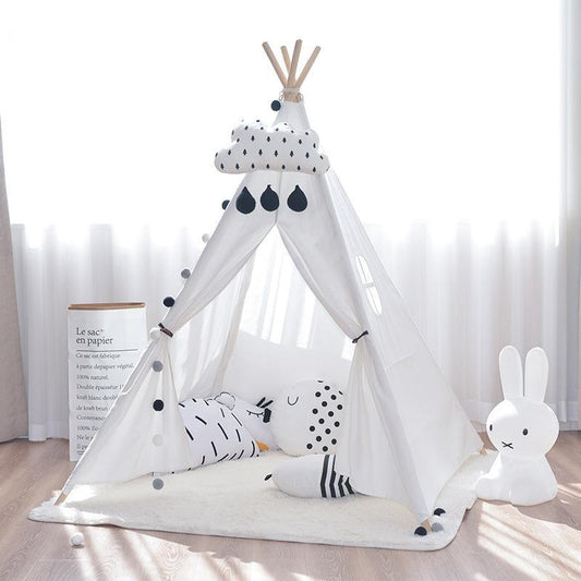Four Poles Teepee -  Kids Indian Tipi Play Tent - Just Kidding Store 