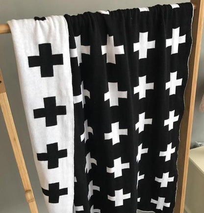 Double Sided Swiss Cross Blanket - Just Kidding Store