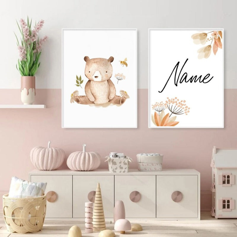 Boho Woodland Nursery Woodland Canvas Prints - Just Kidding Store