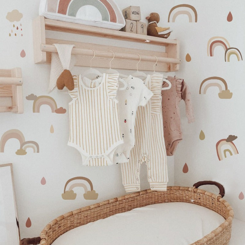 Boho Unicorn Clouds Rainbow Nursery Children Wall Stickers - Just Kidding Store